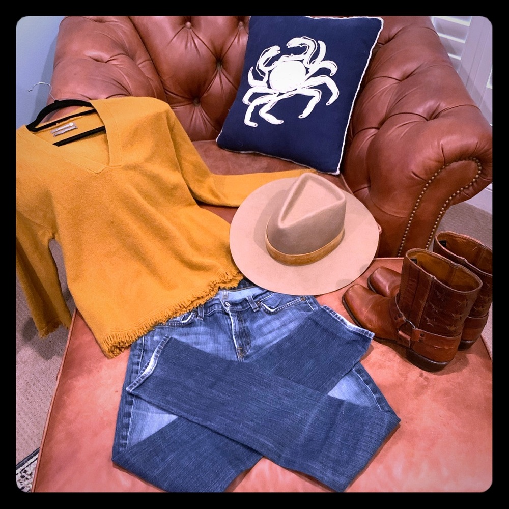 7FAMK Distressed Skinny Jeans